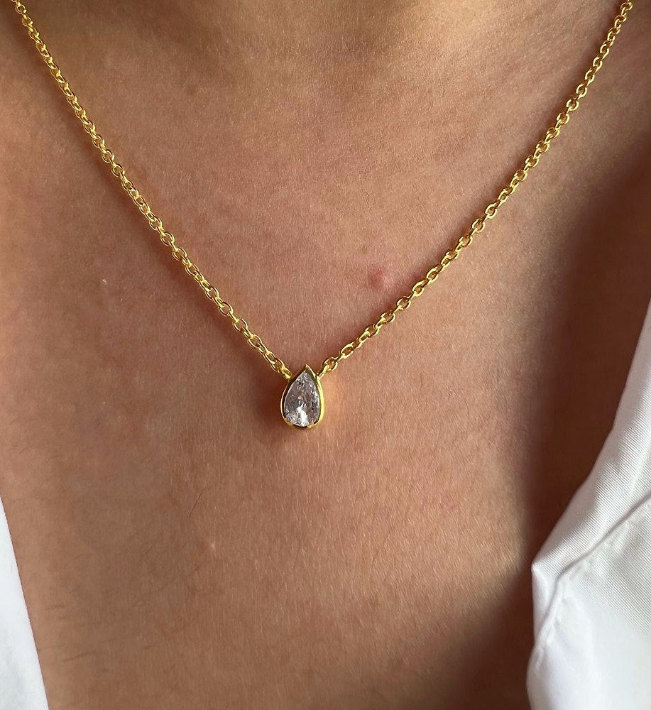 Pear Diamond Necklace