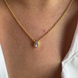 Pear Diamond Necklace