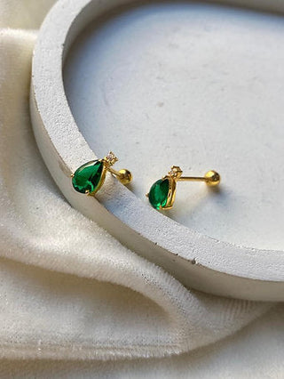 Emerald Drop Studs