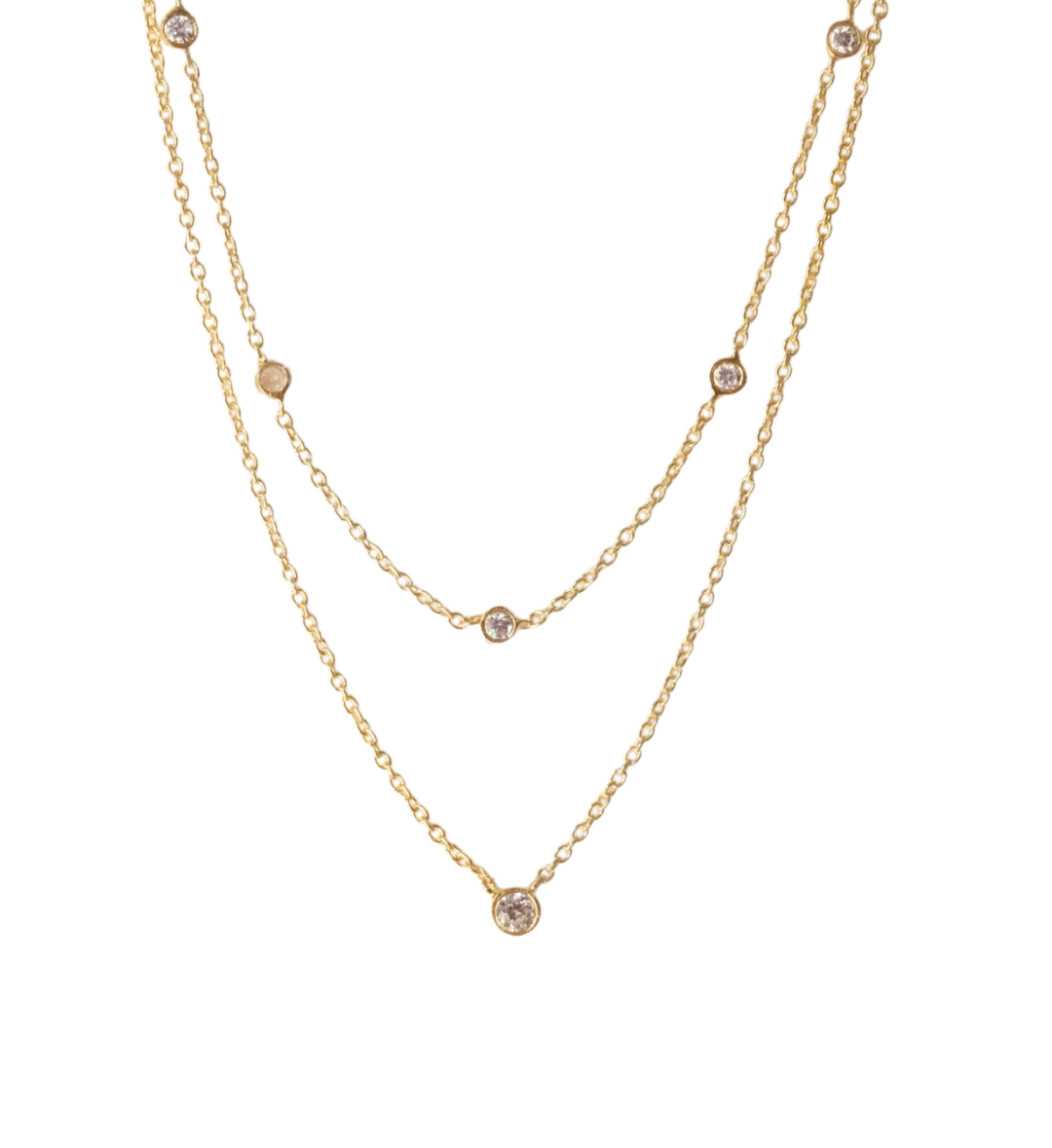 Stacked Diamond Essential Necklace