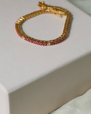 Ruby Diamond Tennis Bracelet