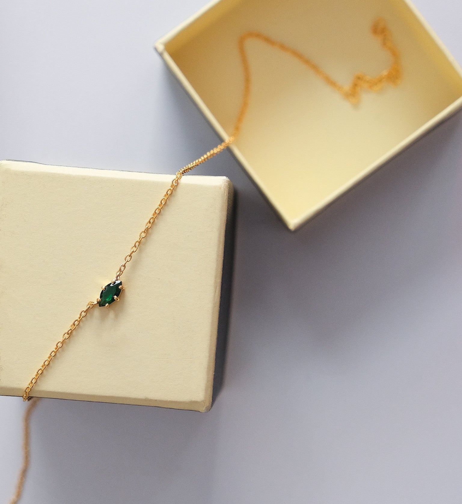 Marquise Emerald Necklace