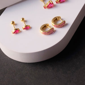 Ruby Drop Studs