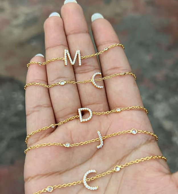 Single Letter Bracelet