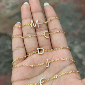 Single Letter Bracelet