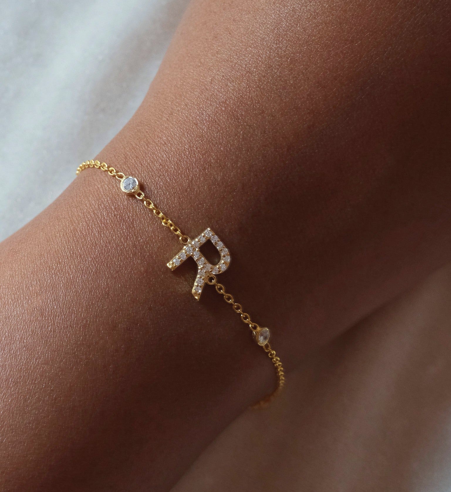 Single Letter Bracelet