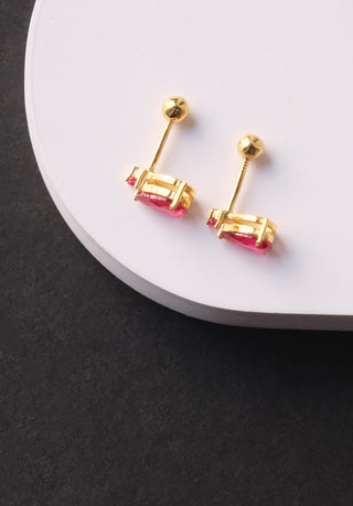 Ruby Drop Studs