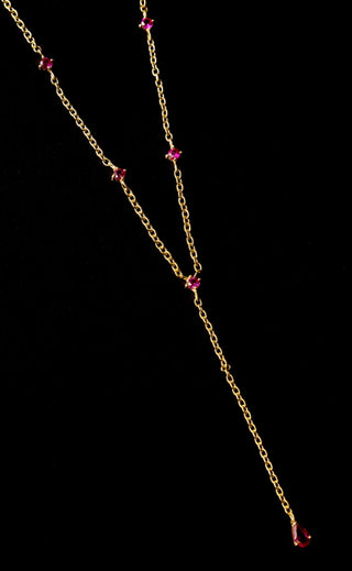 Ruby Lariat Necklace