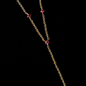 Ruby Lariat Necklace