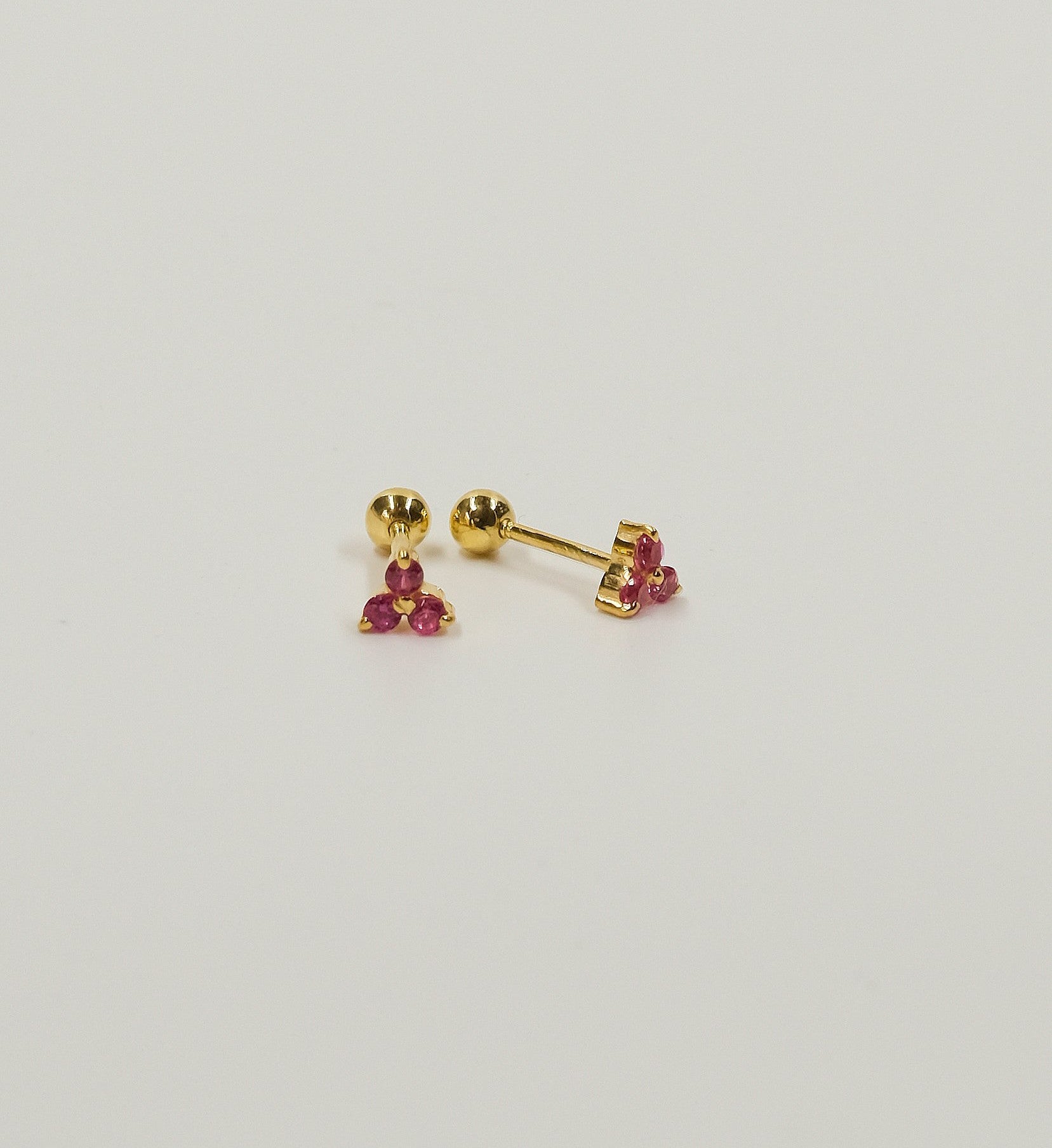 Ruby Trio Studs