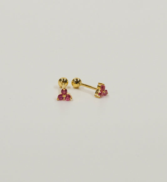 Ruby Trio Studs