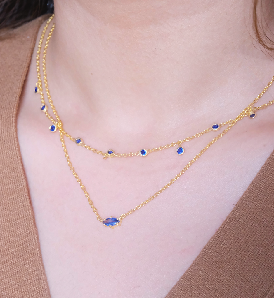 Marquise Sapphire Necklace