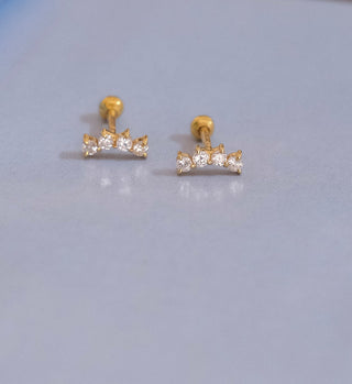 Curved Diamond Studs