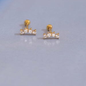 Curved Diamond Studs