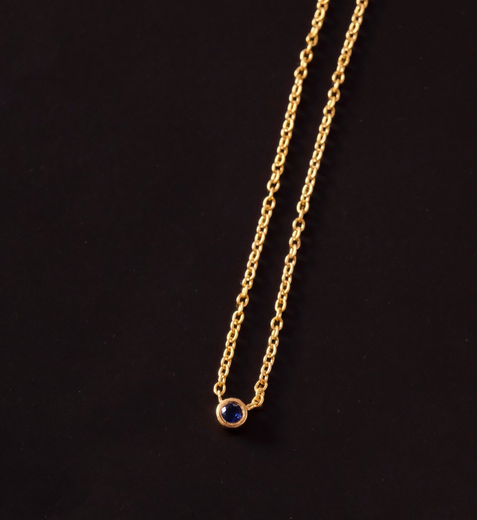 Sapphire Solitaire Necklace