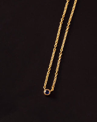 Sapphire Solitaire Necklace