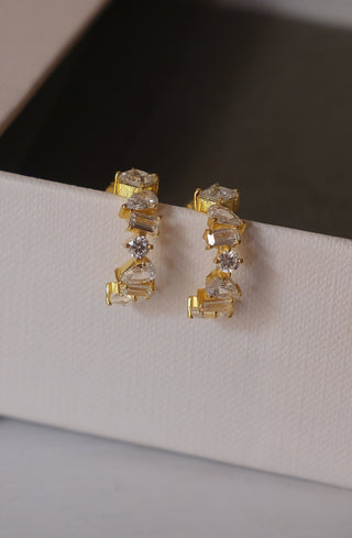 Multi Shape CZ Hoops Earring