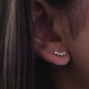 Curved Diamond Studs