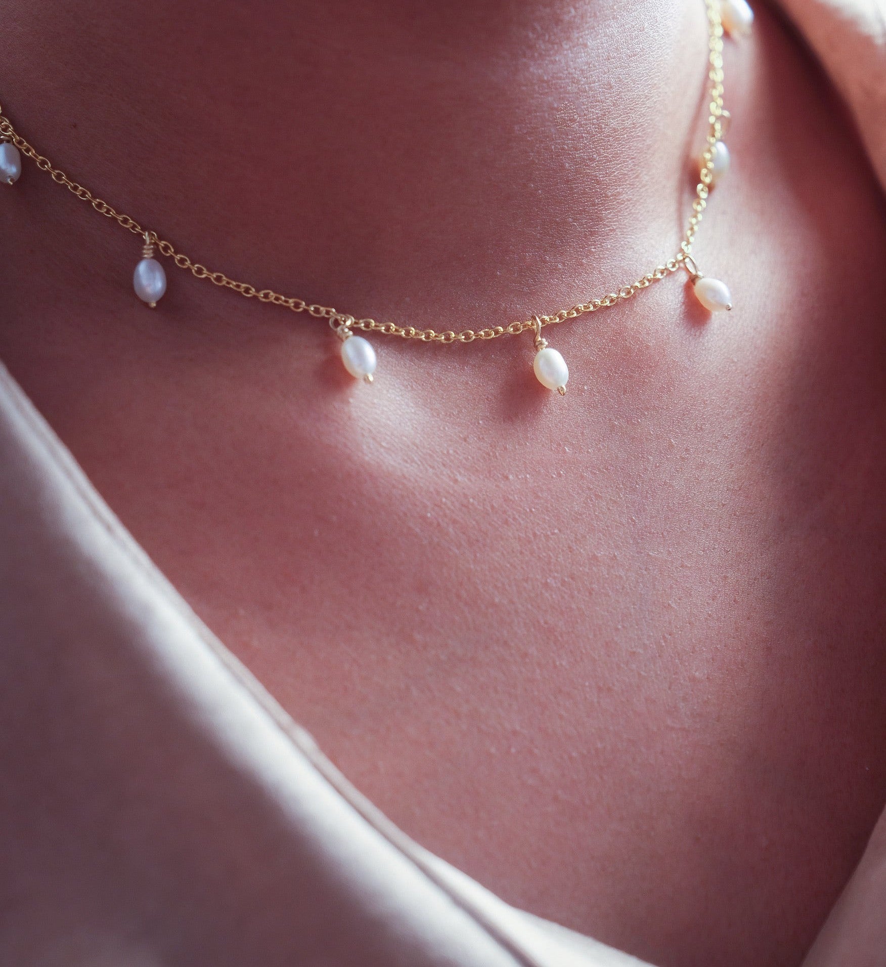 Pearl Tag Necklace