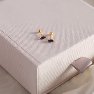 Sapphire Marquise Studs