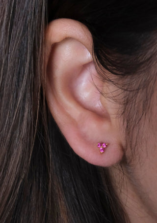 Ruby Trio Studs