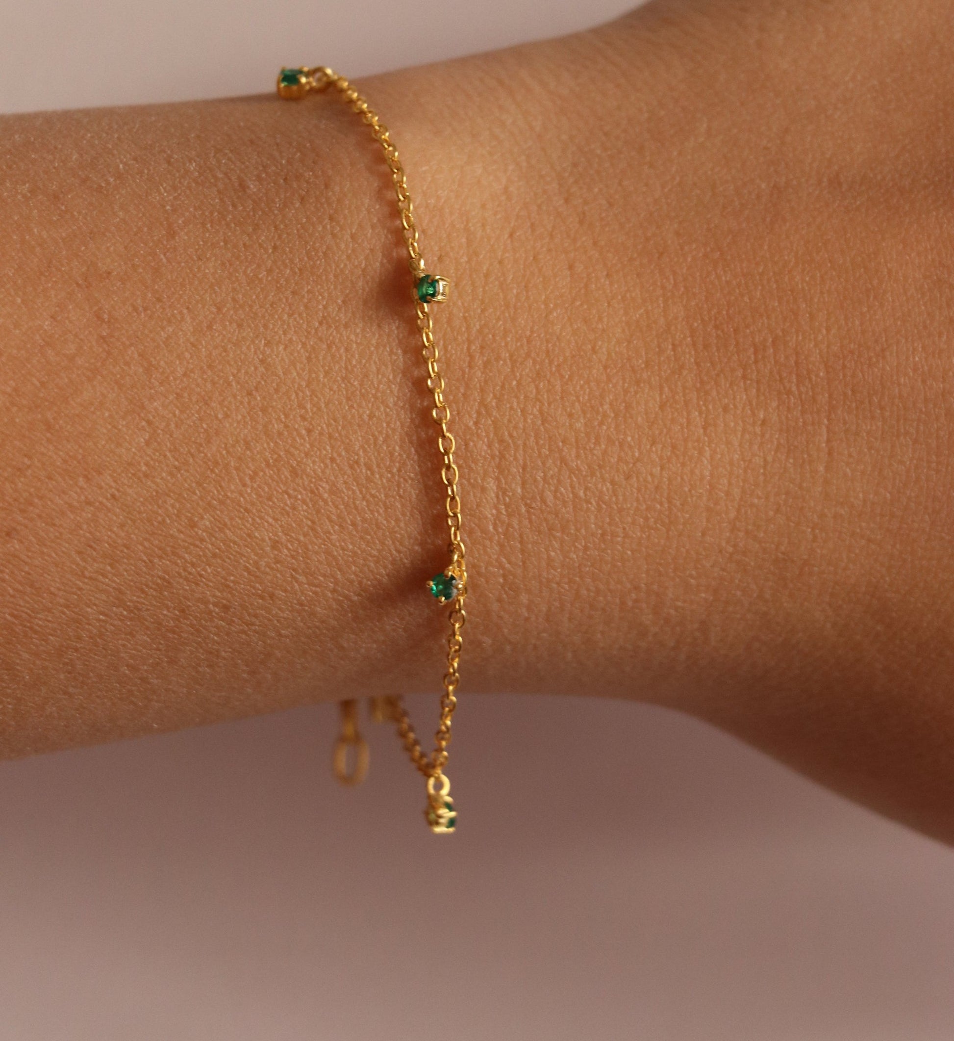 Emerald Drop Bracelet