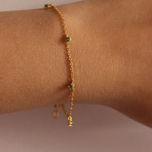 Emerald Drop Bracelet