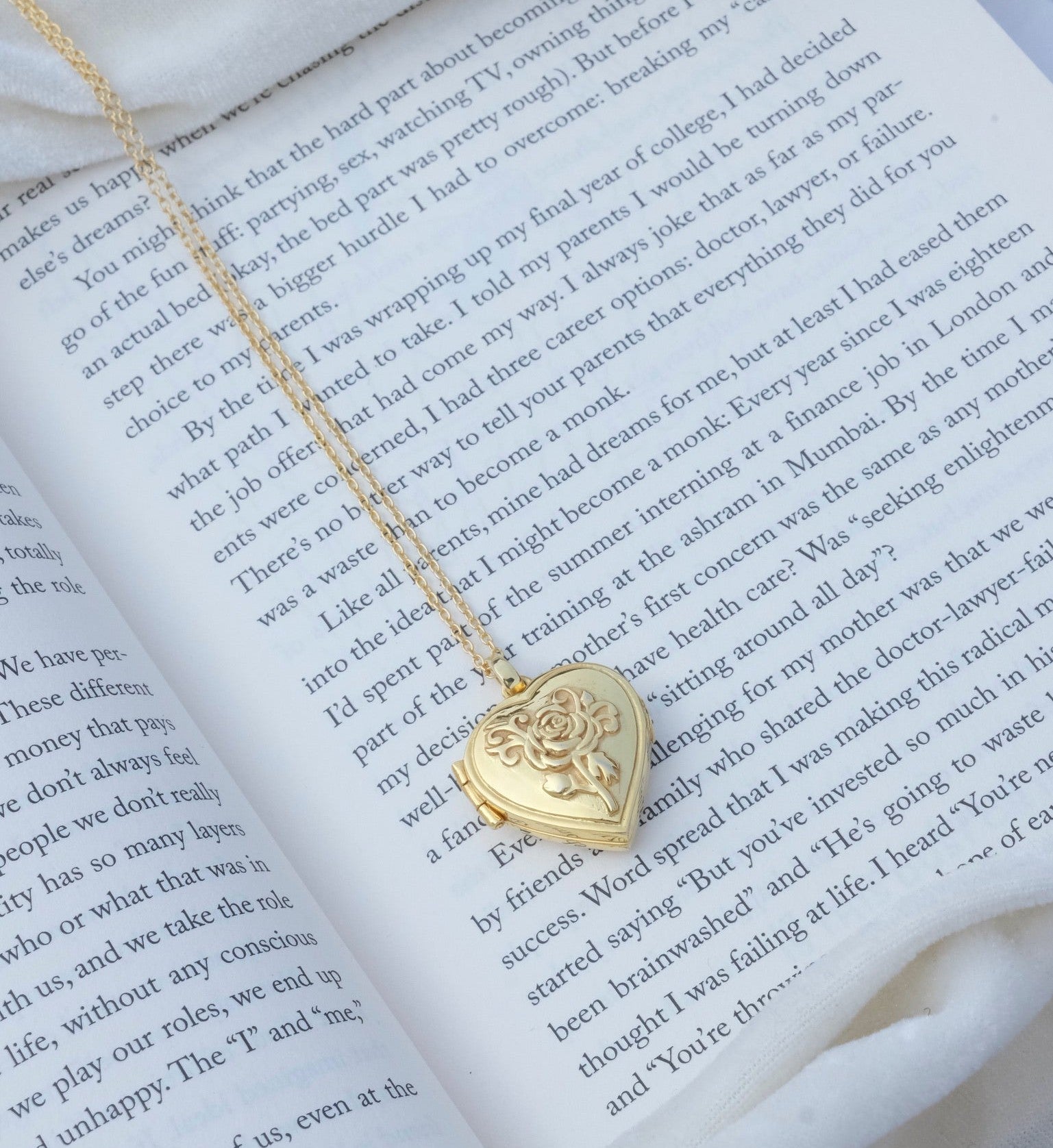 Floral Heart Locket Necklace