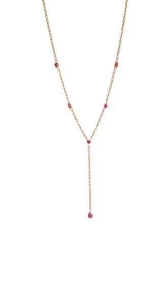 Ruby Lariat Necklace