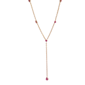 Ruby Lariat Necklace