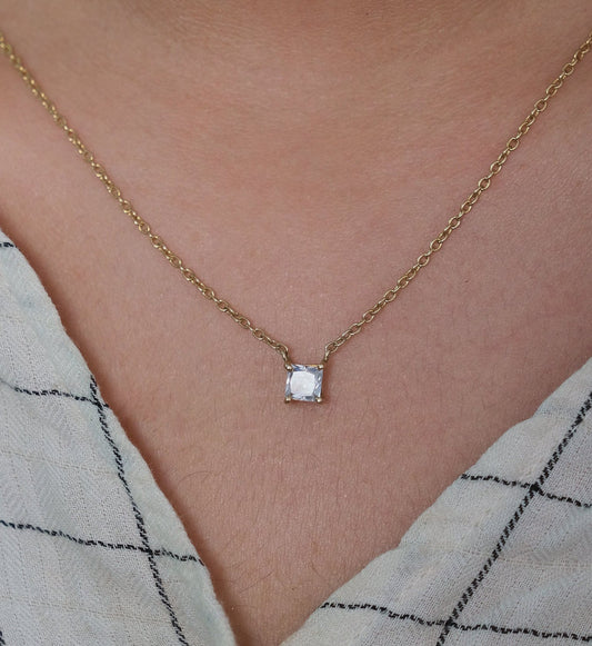 Square Diamond Necklace