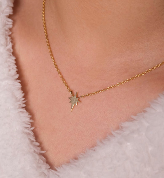 Gold North Star Necklace