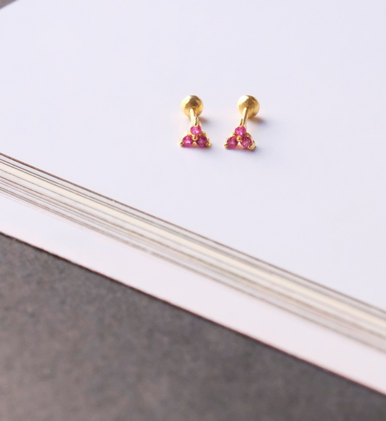 Ruby Trio Studs