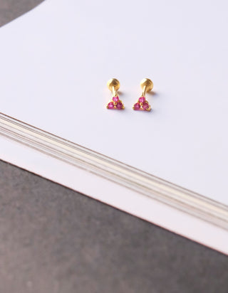 Ruby Trio Studs