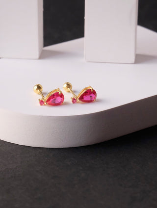 Ruby Drop Studs