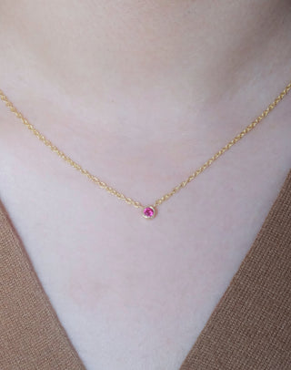 Ruby Solitaire Necklace