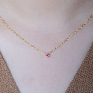 Ruby Solitaire Necklace