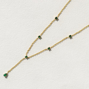 Emerald Lariat Necklace