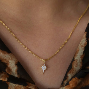 Studded North Star Necklace