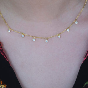 Diamond Droplet Necklace