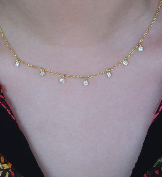 Diamond Droplet Necklace