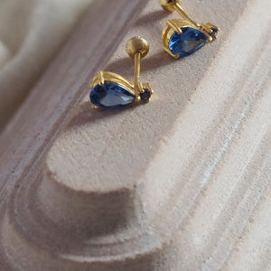 Sapphire Drop Studs