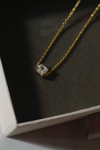 Square Diamond Necklace