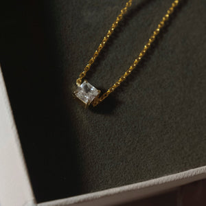 Square Diamond Necklace