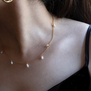 Pearl Tag Necklace