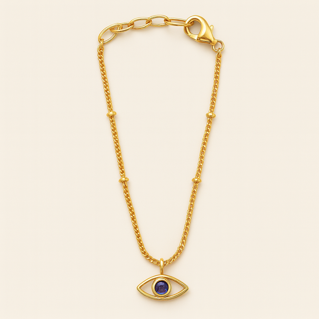 Drop Evil Eye Bracelet-Bracelets-Anushka Jain Jewellery