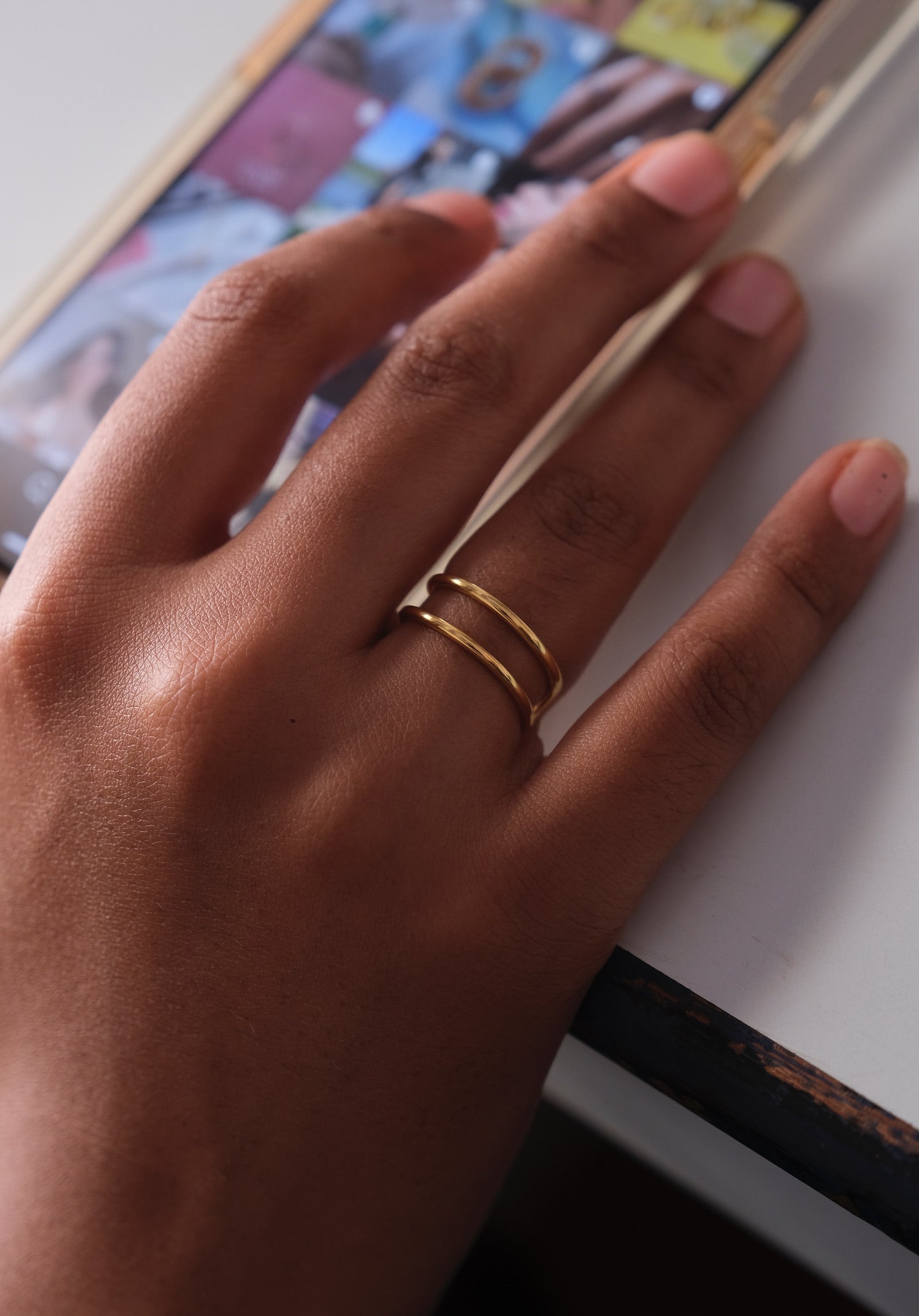 Dual Curve Ring-Rings-Anushka Jain Jewellery