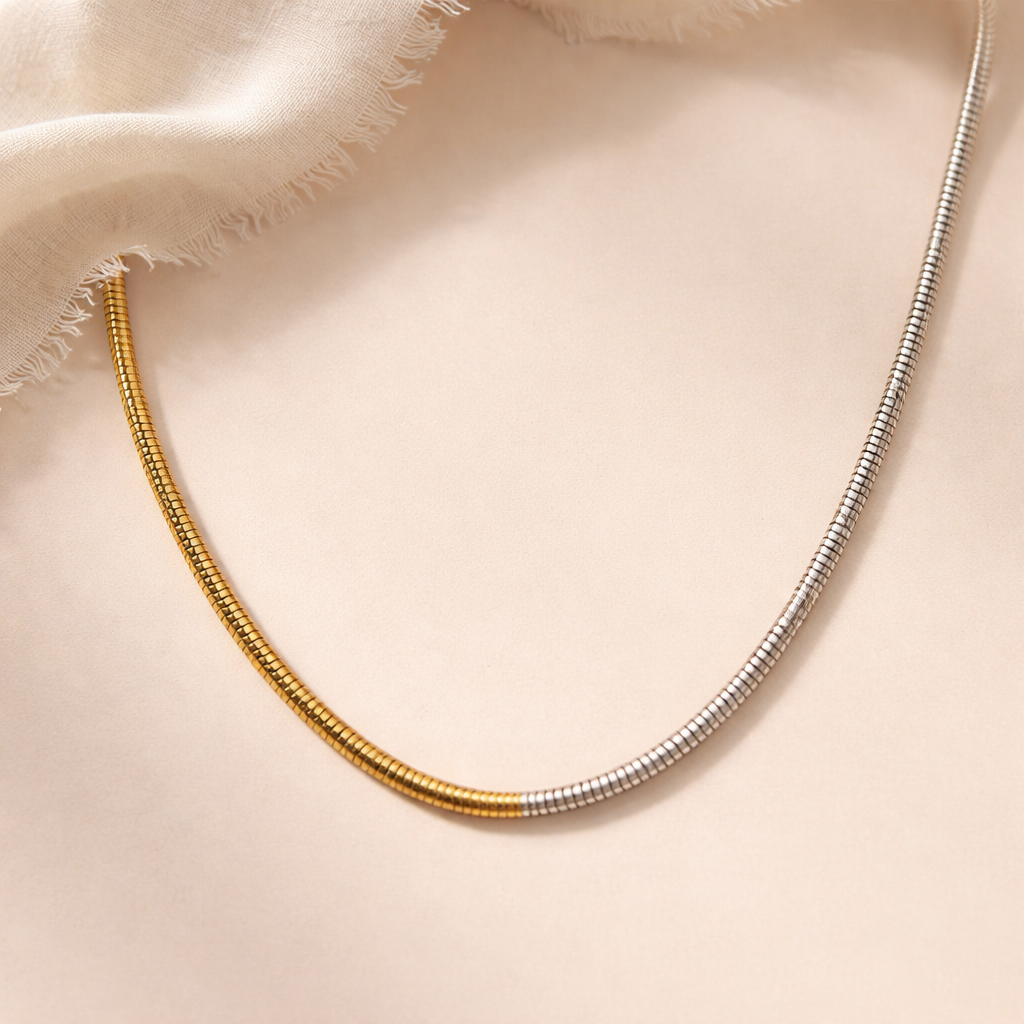 Dual Tone Snake Chain-Anushka Jain Jewellery
