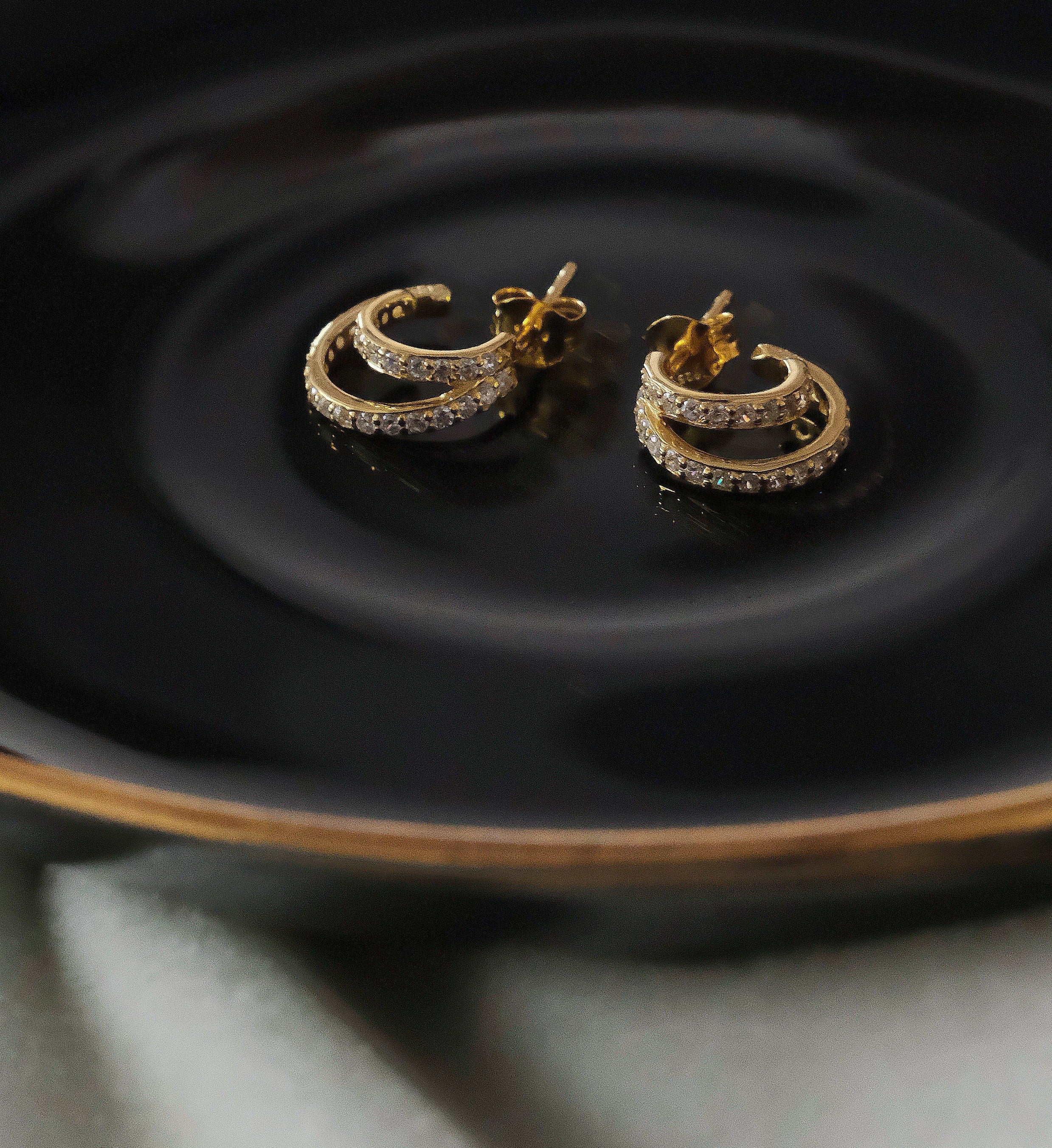 Duet Glam Huggies-Huggie-Anushka Jain Jewellery