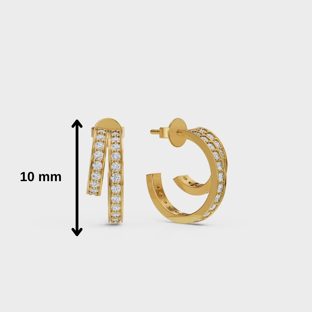 Duet Glam Huggies-Huggie-Anushka Jain Jewellery